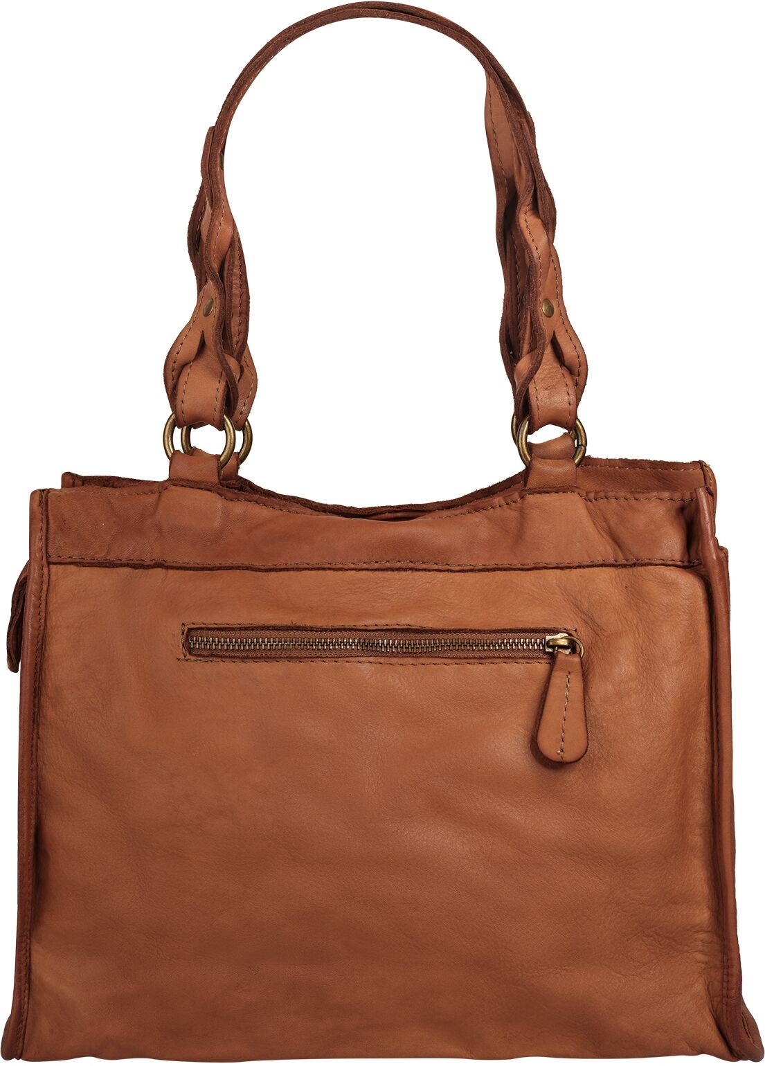 Shopper SAMANTHA LOOK "SAMANTHA LOOK Damen echt Leder, Made in Italy", Damen, Gr. B/H/T: 37cm x 27cm x 10cm onesize, braun (cognac), Leder, Taschen Shopper, echt Leder, Made in Italy