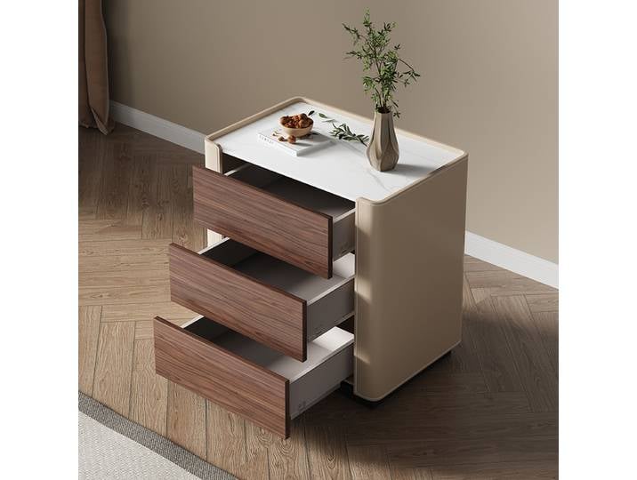 Tables de Chevet de Style Nordique Tendance avec Tiroirs de Rangement – Table de Chevet de Luxe au Design Raffiné – Meubles de Chambre à Coucher