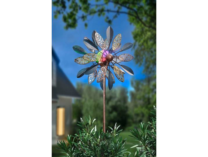 Solar-Windrad Mistral aus Metall, Bunt