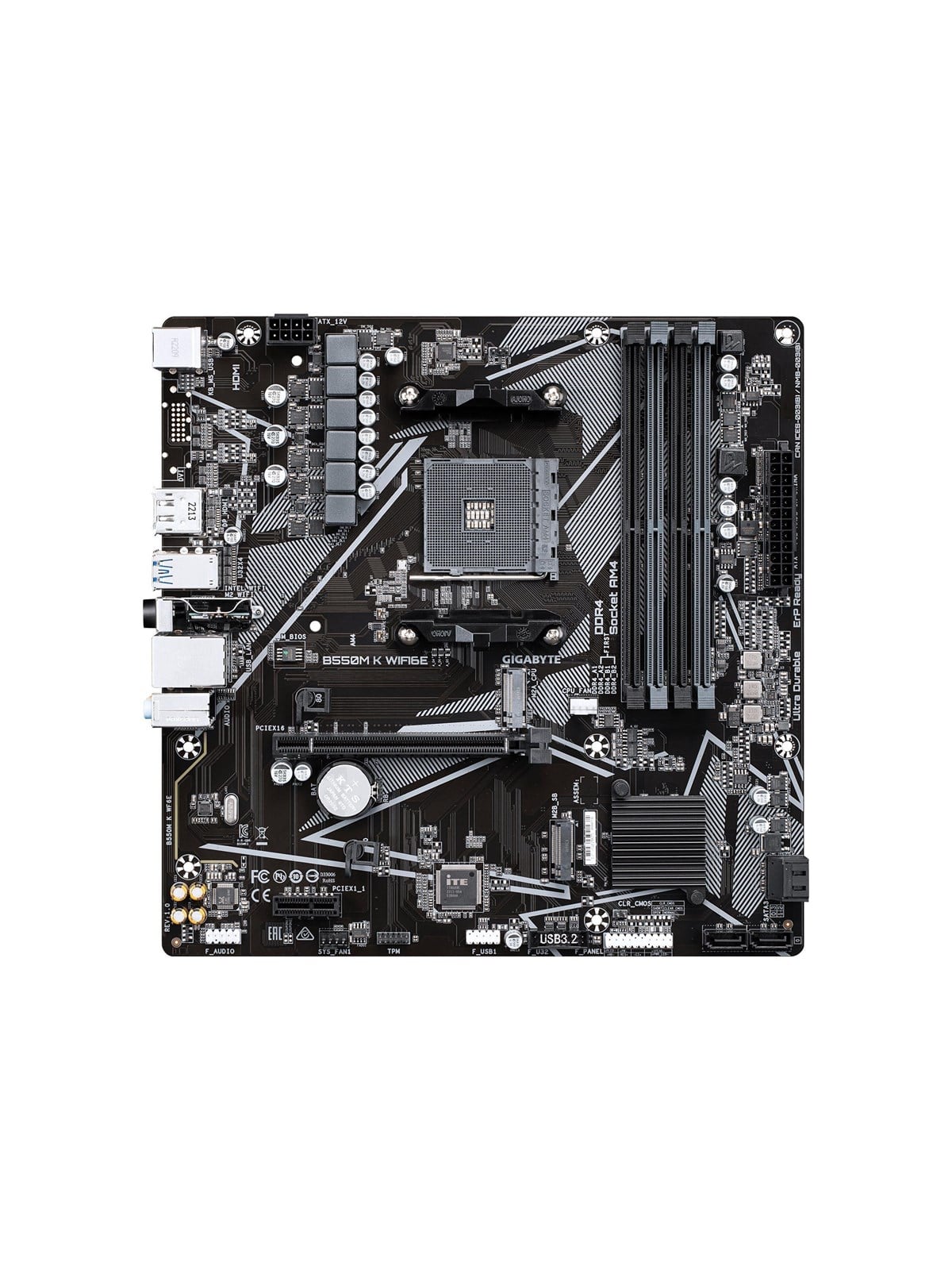 GIGABYTE B550M K WIFI6E Mainboard - AMD B550 - AMD AM4 - DDR4 RAM - Micro-ATX