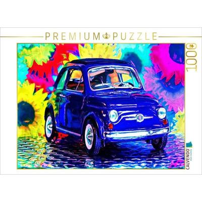 CALVENDO Puzzle Knuffig, aber für große Menschen zu eng: der italienische Fiat 500 der ersten Generation. | 1000 Teile Lege-Größe 64x48cm Foto-Puzzle