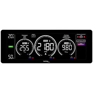 Technoline Luftmessgerät WL 1035, stationär, Messung von Feinstaub, TVOC, CO2, mit Ampel, Alarm & Akku