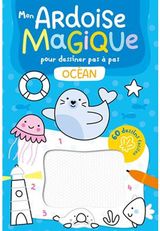 Mon ardoise magique pour dessiner pas à pas Océan - 1 2 3 Soleil