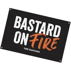 The Bastard Metallschild "Bastard on fire"