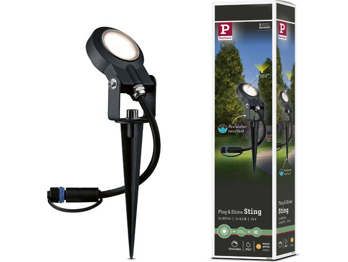 Paulmann Plug & Shine LED Gartenstrahler Sting Einzelspot