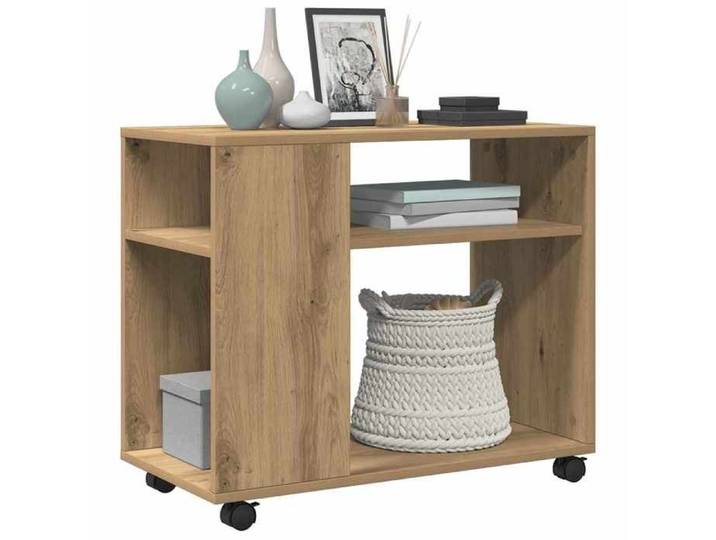 Table d'appoint avec roues-Table basse-Table Salon chêne artisanal bois d'ingénierie 525727