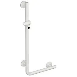 Hewi System 800 K Winkelgriff 950.33.2109099 1100mm, mit Brausehalter, reinweiß