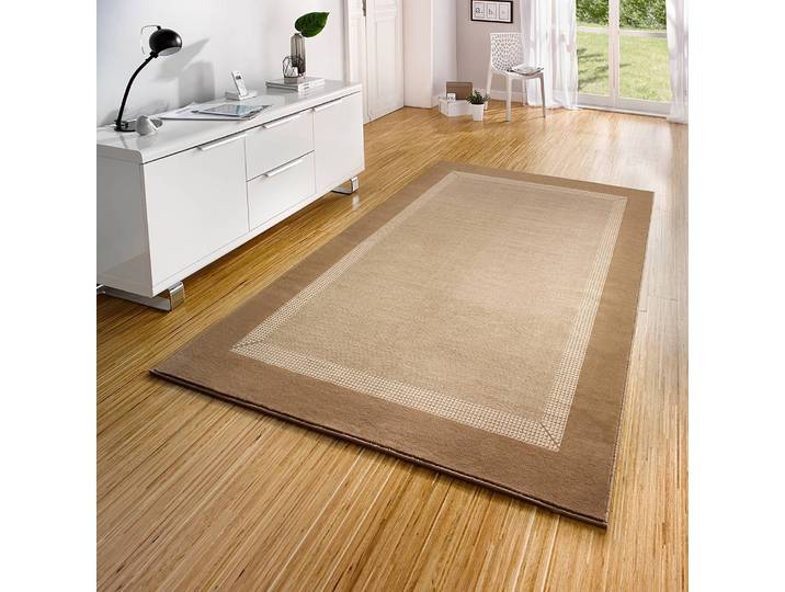 Teppich Band Beige/Beige 160 x 230cm Vorderseite: Polypropylen Rückseite: Jute