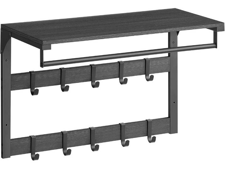 Wandgarderobe mit Ablage anthrazitgrau-schwarz