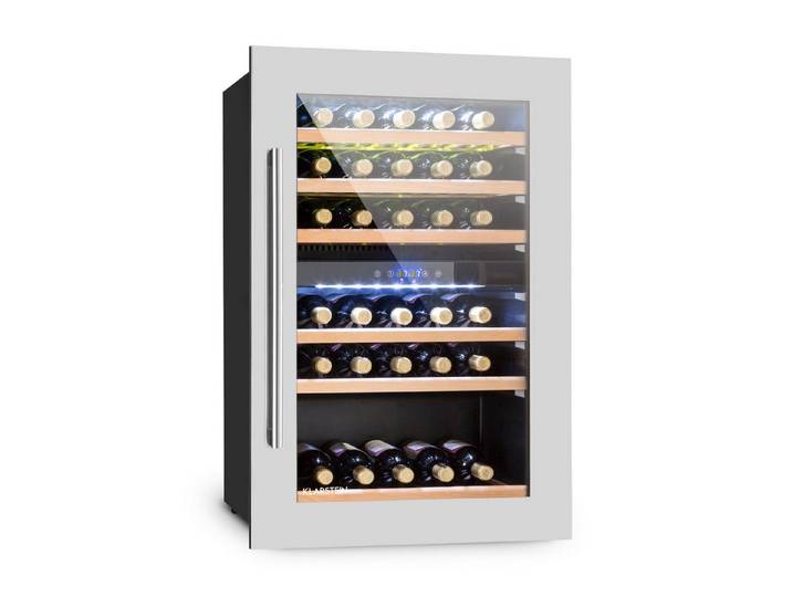 Klarstein Weinkühlschrank Vinsider 35 bottle D Weinkühlschrank, für 41 Standardflaschen á 0,75l,2 Zonen Wein Flaschenkühlschrank Weintemperierschrank Weinschrank