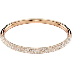 Armreif SWAROVSKI "Schmuck Geschenk Sublima Armreif" Gr. M, rosa (roségoldfarben, kristallweiß, kristallweiß), Armbänder, Damen, M, Metall, Armreif, mit Swarovski Kristall