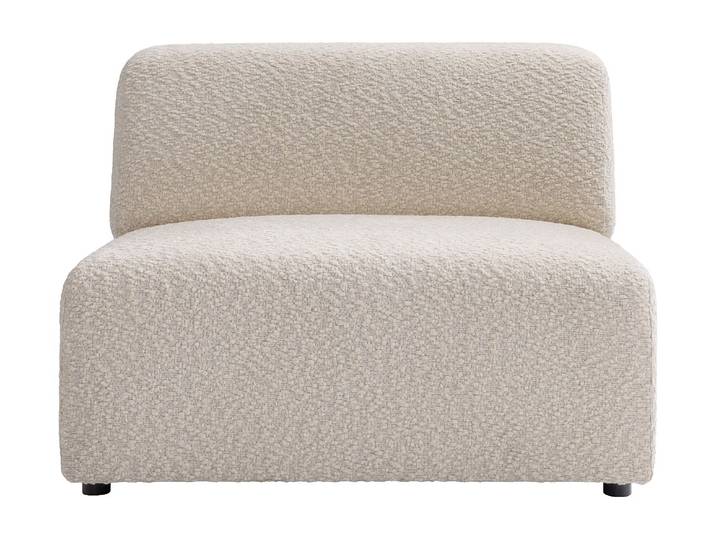 Sessel aus Chenille-Stoff in Beige - TORISO