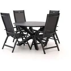 Hartman Troy/Lodola ø 130 cm Gartenmöbel-Set 5-teilig verstellbar