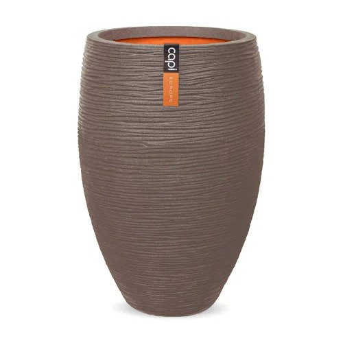 Capi vaas Rib elegant deluxe warm taupe H 60 cm B 40 cm