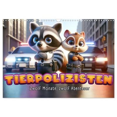 Tierpolizisten - Zwölf Monate, zwölf Abenteuer (Wandkalender 2027 DIN A3 quer), CALVENDO Monatskalender