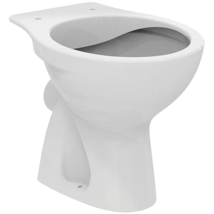 Ideal Standard Eurovit Standtiefspül-WC W011901 RimLS Spülrandlose Spültechnologie, horizontaler Ablauf Weiß glänzend
