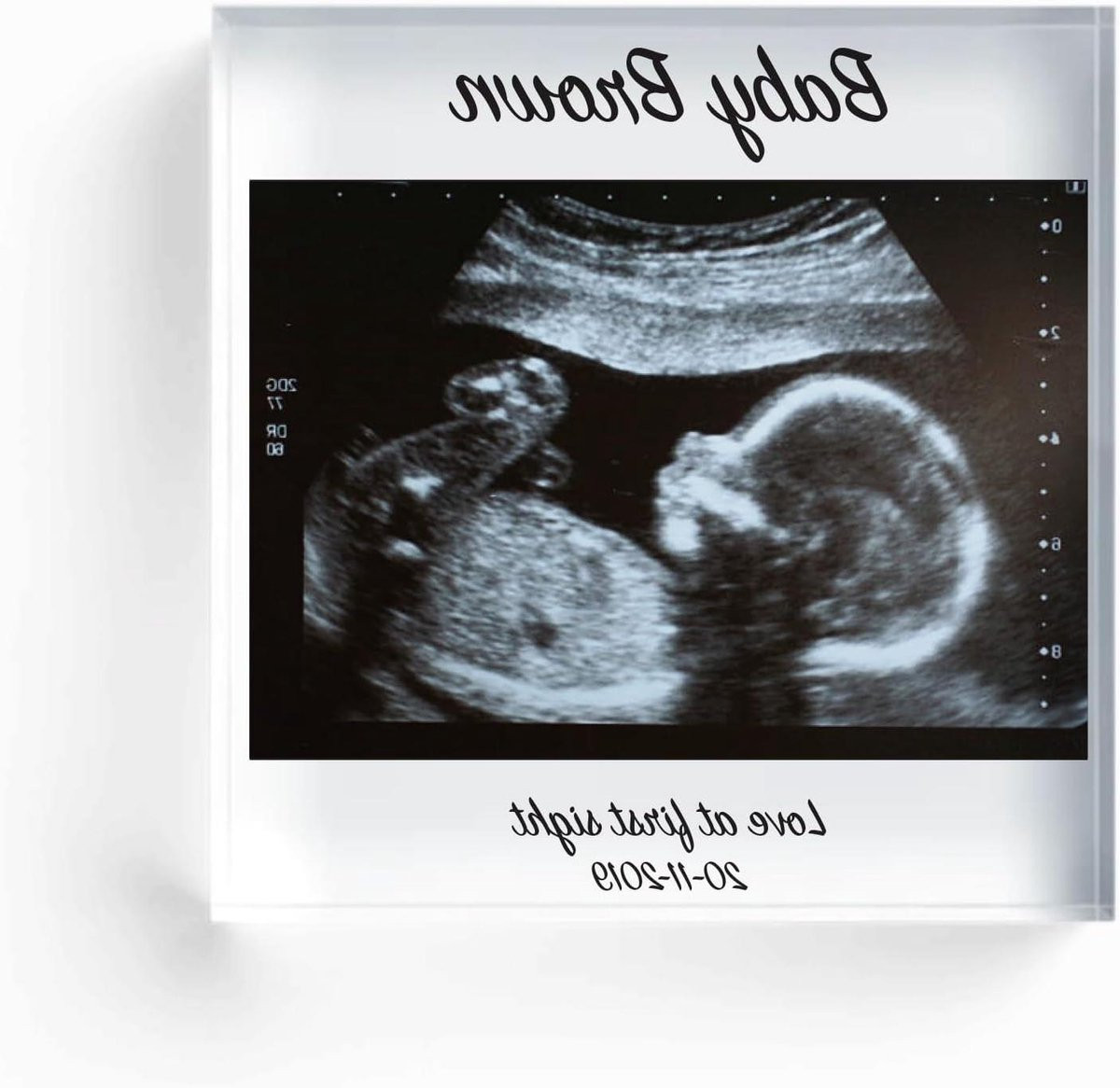 Gepersonaliseerd Acryl Blok met Foto Decoratie - Transparant - 100 x 100 mm