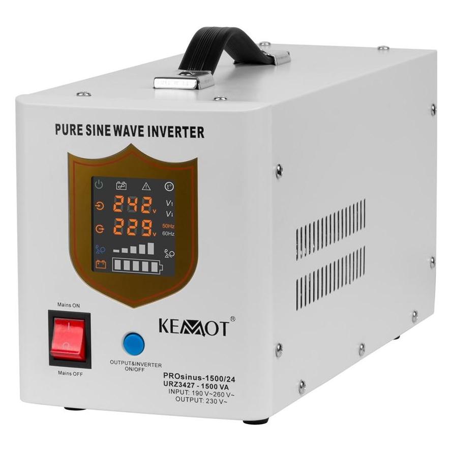 Kemo Unterbrechungsfreie Stromversorgung 24V 230V 1500VA (1500 VA, 1500 W, Line-Interaktiv USV) (URZ3427)