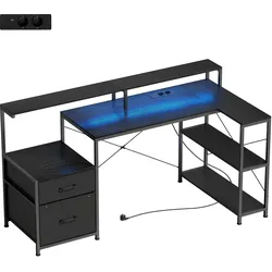 GAMING-TISCH Spanplatte Stahl Schwarz