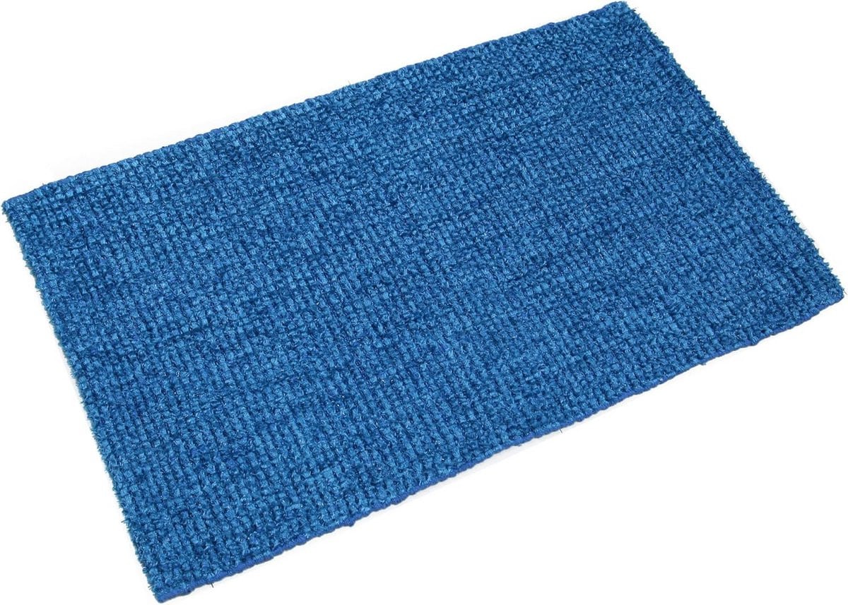 Wasbaar vloerkleed voor badkamer of keuken met antislip onderkant - Lichtblauw - 60 x 120 cm