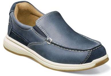 Florsheim Great Lakes Moc Toe Slip-On Jr - Boys 12.5 Toddler Blue Slip On Medium