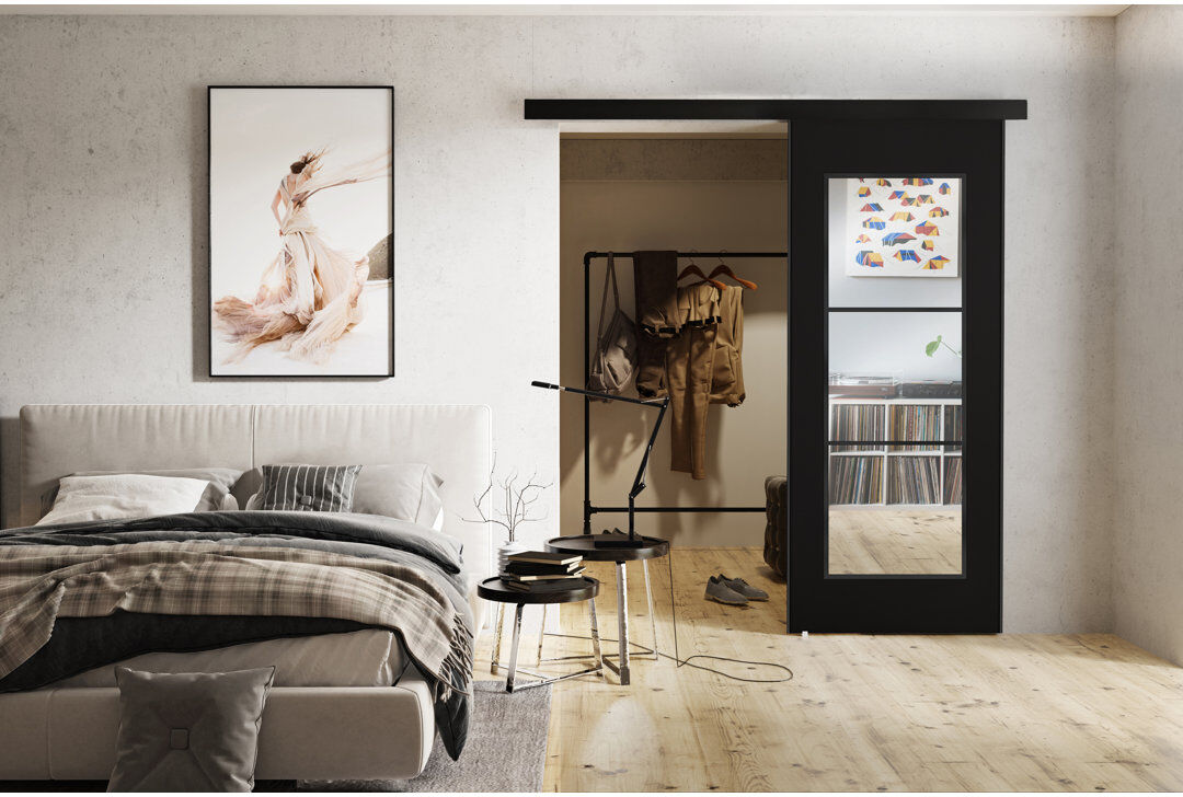 Brayden Studio DOOR TORI 1 Black 86cm x 205cm