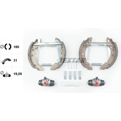 TEXTAR Bremsbackensatz Shoe Kit Pro 84018203 für VW SEAT Skoda Audi
