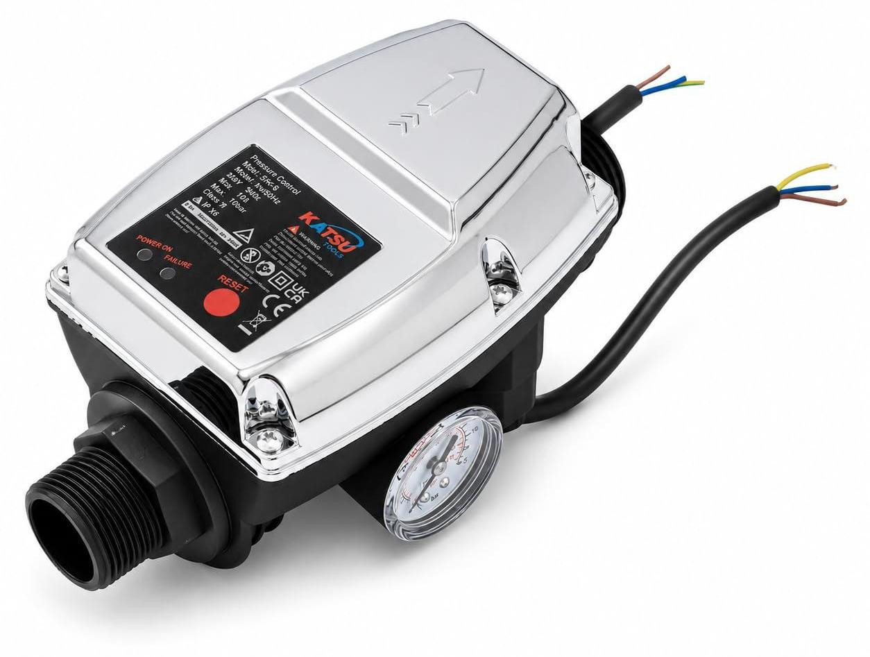 Automatische waterpomp drukregelschakelaar 220V IP65 verstelbare elektronische drukregelaar voor dompelpompen en waterboosterpompen