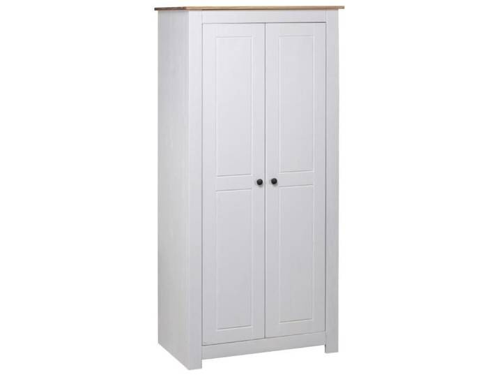 Garde-robe - AKOZON - Panama - 80x50x171 5 cm - Bois massif - 2 portes