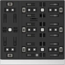 WALTZ Tastsensor+ 4-fach  Basis, Aluminium Silber für Wippen in Silber
