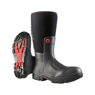 Gummistiefel DUNLOP "Snugboot Pioneer", Damen, Gr. 37, schwarz, Obermaterial: 100% Polyurethan PU., Schuhe Gummistiefel