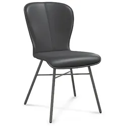 2er-Set bert plantagie Stuhl Blake-Four 612-A Leder Schwarz