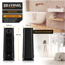 Brandson Keramikheizlüfter, Heizlüfter, Schwarz