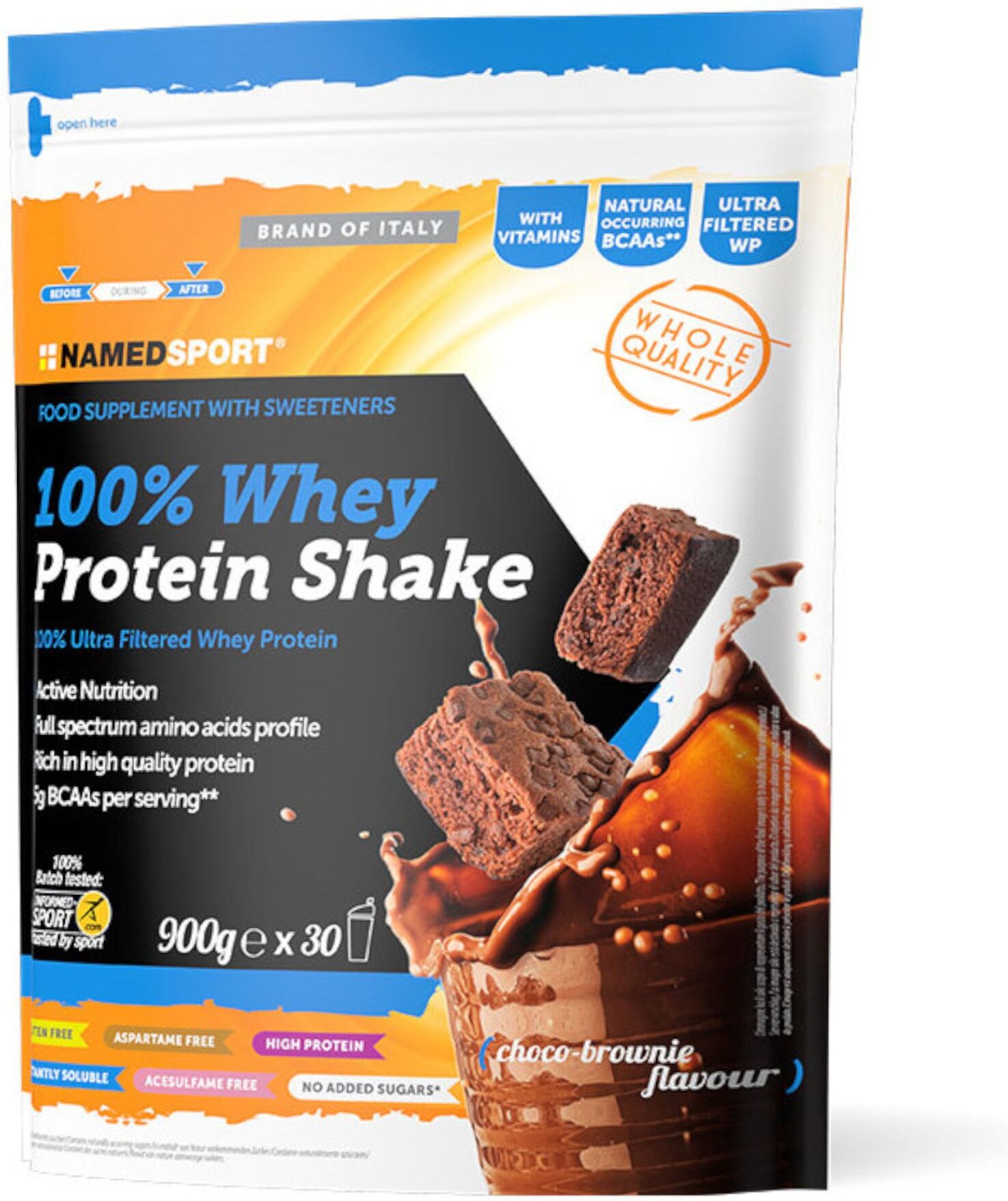 NAMED SPORT 100% Whey Protein Shake 900 Grammi 