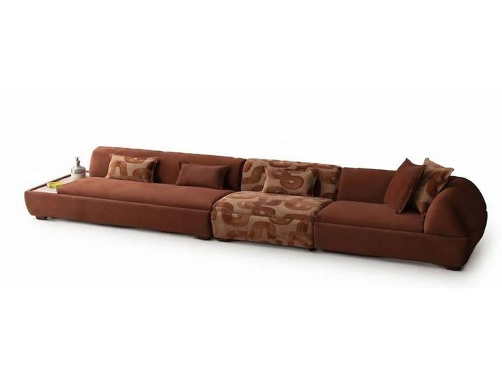 Xlmoebel 4-Sitzer 4-Sitzer Sofa Braun Wohnzimmer Stil Modern komfortabel bequem, 3 Teile