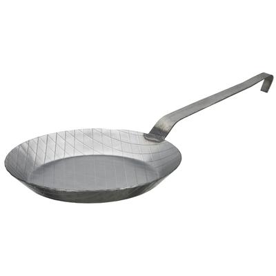 Bratpfanne GSW "Eisen", silber (silberfarben), H:3cm Ø:20cm, Pfannen, Bratpfanne, Pfanne aus rauten geschmiedetem Eisen in starker Gastro-Qualität