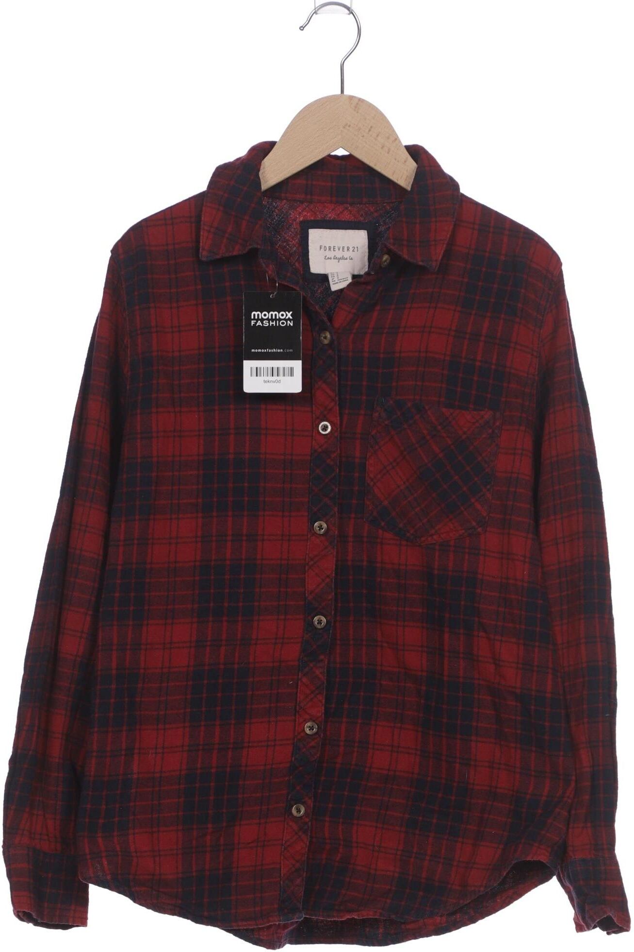 Forever 21 Herren Hemd, Bordeaux, Gr. S, Baumwolle - Second Hand