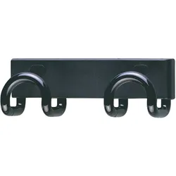 Unilux, Kleiderhaken + Wandgarderobe, Garderobenhaken "342", 2 Haken, Farbe: schwarz Abstand zwischen den einzelnen Haken: 150 mm (3420...