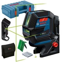 Kombilaser GCL 2-50 G Professional, mit Deckenklemme, Kreuzlinienlaser blau/schwarz, grüne Laserlinien, mit Halterung RM10 Professional