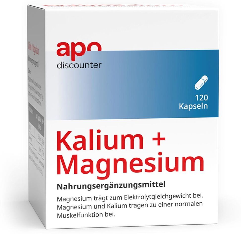 Kalium und Magnesium Aktiv Kapseln von apodiscounter 120stk
