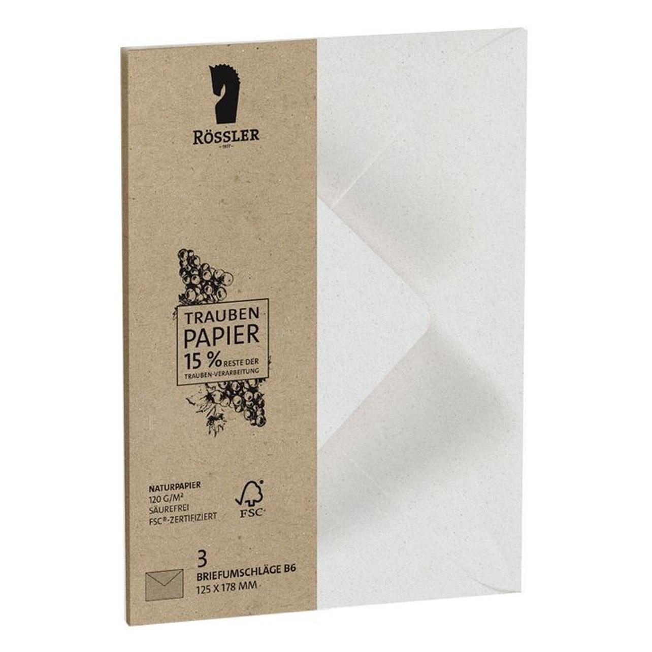 Rössler Briefhülle Terra 3ST grape (B6, 3x) (1144020640)