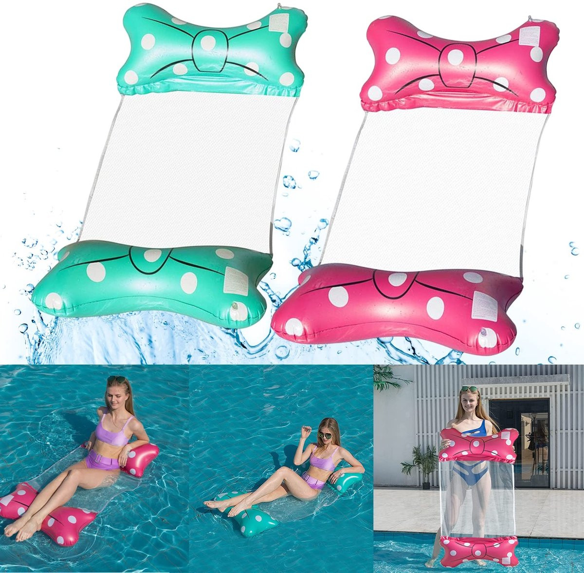 Dailygoods 4-in-1 Opblaasbaar Zwembad Waterhangmat en Luchtmatras