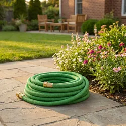Dehnbarer Gartenschlauch 10 bis 30m mit Alu-Anschlüssen, Flexibler Wasserschlauch UV-beständig, 3-fache Ausdehnung, 3/4 Zoll Gold-Aluminium Gewinde