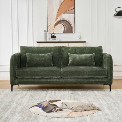 Loedds 80-Inch 3-Seat Chenille Sofa with Wood Frame