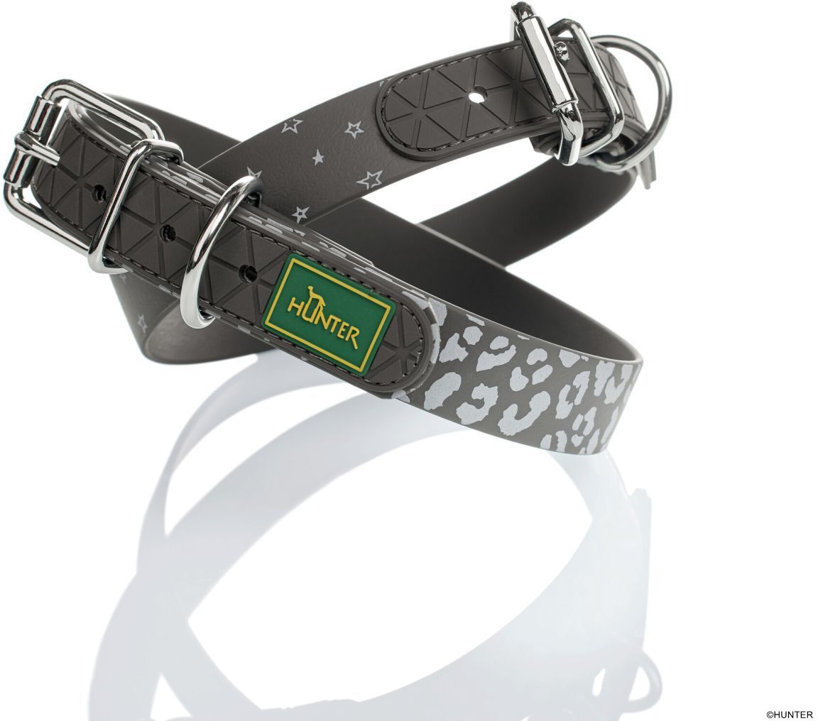 DOG SPORT HUNTER Halsband Convenience Reflect L-XL (65), grau Sterne