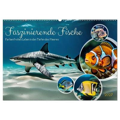Faszinierende Fische (Wandkalender 2027 DIN A2 quer), CALVENDO Monatskalender
