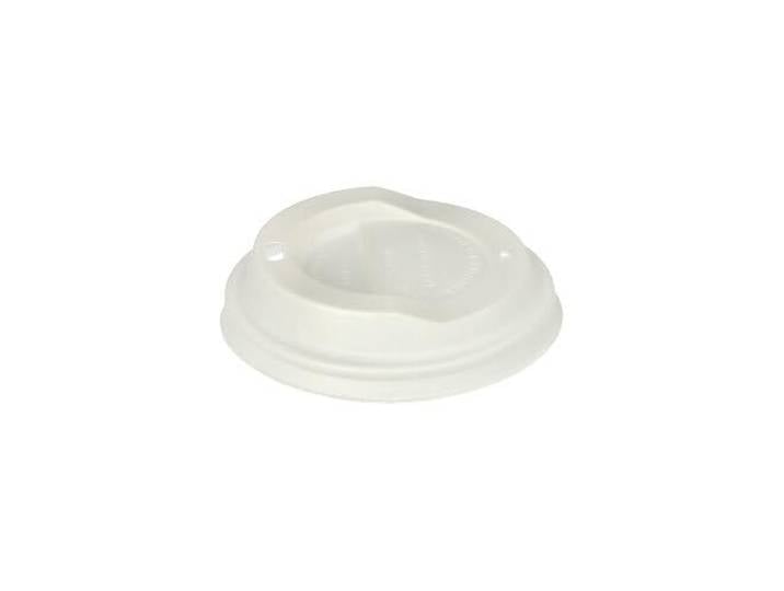 PAPSTAR 1000 Stück Kompostierbarer Deckel für Kaffeebecher Togo Pure, Ø 9 cm Weiss