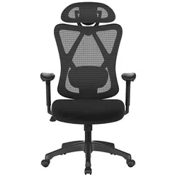 Songmics Bürostuhl »OBN063BH01« mit Armlehnen schwarz, 53 cm