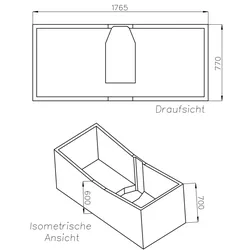 Neuesbad Wannenträger für Hoesch Forster 180x80 SW14558