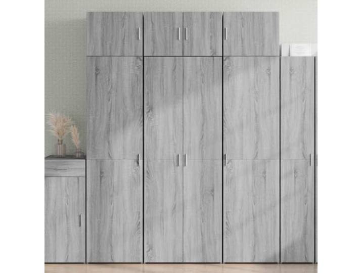 Highboard Grau Sonoma 70x42,5x185 cm Holzwerkstoff Schrank mit Türen Stabiler Holzwerkstoff, glatte Oberfläche, pflegeleicht, vielseitig einsetzbar, mit Griffen